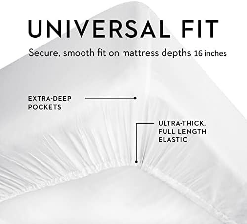 Split King Sheets Sets for Adjustable Bed, Soft 1000-Thread-Count 100%