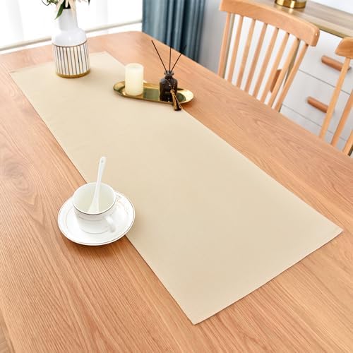 Farmhouse Beige Table Runner Small Short Table Runners 36 Inches