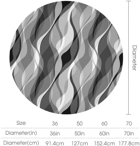 Grey Tablecloth Modern Abstract Black and Grey Striped Print Pattern