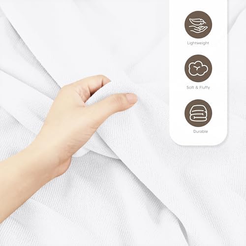 Utopia Bedding Soft Jersey Knit Blanket White King (90x102 Inches)