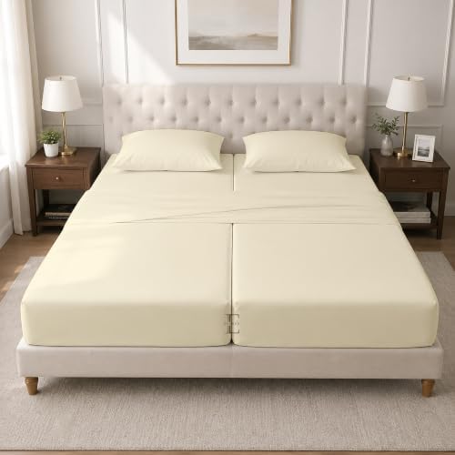 EDMUND®️ - Split King Size Sheets Set - 100% Cotton Split (39x80 Inch)