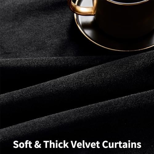 Joydeco 100% Blackout Velvet Curtains for Bedroom 120 Inches Long 2
