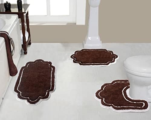 Home Weavers Allure Collection 100% Cotton Tufted Bathroom Rug, Soft