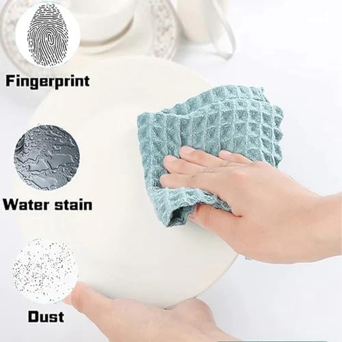 4 Pack 11.8x11.8 Inch Microfiber Cleaning Cloth for Glasses, Washable