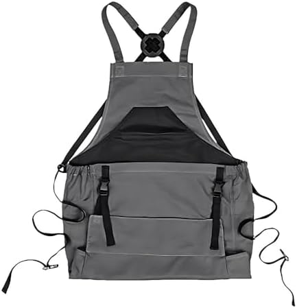 Multi Pocket Multifunction Apron Unisex Cotton Canvas Snap On Stain