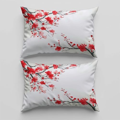 Ink Style Plants and Flowers Grey Duvet Cover Set King (104 x 90 in)