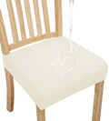 Easy-Going Waterproof Seat Covers for Dining Chairs Set of 4, Ivory