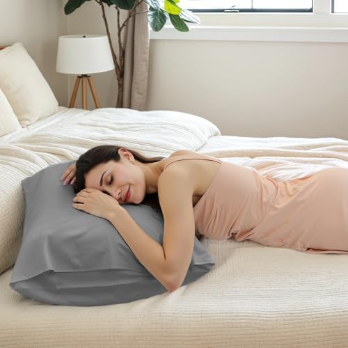 Pillow Cases Standard Size 2 Pack, Bamboo Rayon Cooling Pillowcases
