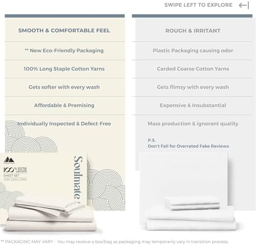 Mayfair Linen Twin Sheet Sets Cotton - Luxury 500 Series Soulmate