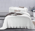 meadow park 100% Stone Washed French Linen Duvet Cover Set 3 Pieces