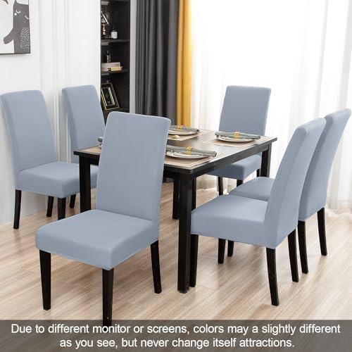 JQinHome Dining Room Chair Covers Set of 8, High Stretch Chair