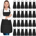 24Pcs Bib Apron with 2 Pockets,Adjustable Bib Aprons,Water Oil
