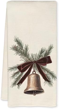 Vintage Christmas Kitchen Towels, Christmas Neutral Dish Tea Towels