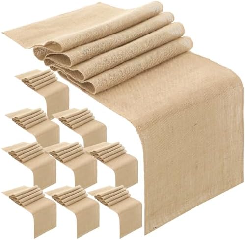 10 Pack Burlap Table Runners Rustic Jute Table Runner Placemats Bulk