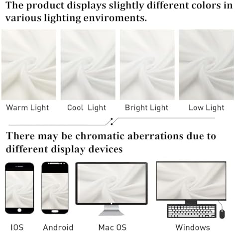 Lecloud Sheer Curtain Panels Set 96" Inches Long, Solid Voile Light