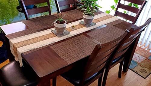 Braided Farmhouse Table Runner (Beige 12x108 inch)