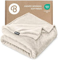 Bare Home Fleece Blanket Luxury Microplush (King, Vanilla)