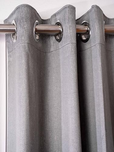 Decorative Grommet Curtains, 360 GSM Poly Cotton Jacquard Fabric