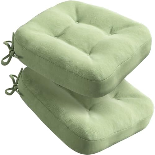 Codi Dining Chair Cushions 2 Pack, Thick Memory Foam Kitchen Seat Pads