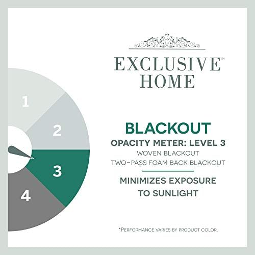 EXCLUSIVE HOME Sateen Twill Woven Room Darkening Blackout Grommet Top