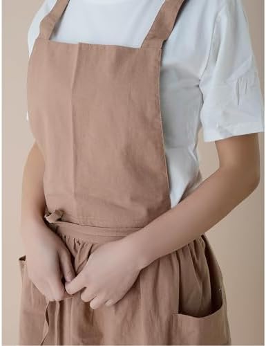 Adjust Cotton Linen Cooking Apron Fabric Coffee Restaurant Canvas Work