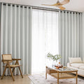 Windows Beige Blackout Curtains 84 inches Long 2 Panels Set Grommet