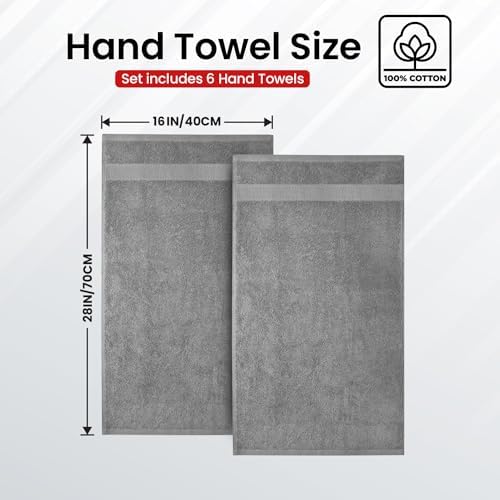 Infinitee Xclusives Grey Towel Bundle - Includes 4 Washcloths and 6