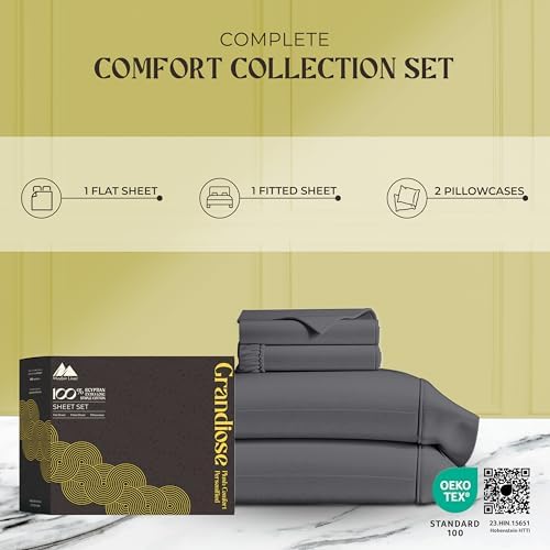 Mayfair Linen 100% Pure Egyptian Cotton Sheet King Size - Luxury 1000