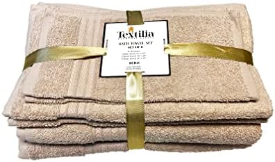 6 Piece Bath Towel Set - Beige