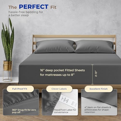 THREAD SPREAD Egyptian Cotton Sheets King Size - 1000 Series High