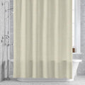 Cotton Linen Texture Shower Curtain 84 inches Extra Long Contemporary