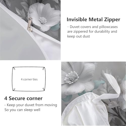 Minimalist Bouquet Sculpture Duvet Cover King 3Pcs, Breathable