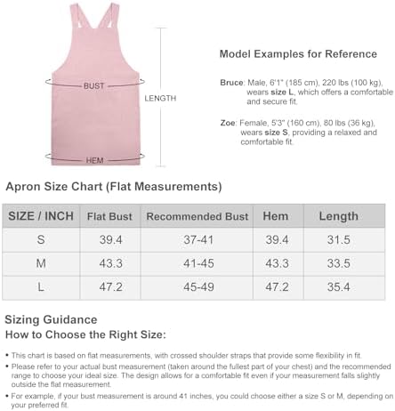 ELEZAY Aprons for Women with Pockets Plus Size Comfort Cross Back No