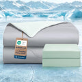 DOWNSTORIA Cooling Comforter Queen Size with Pillow Cases, Lightweight