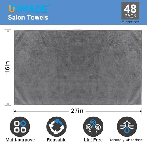 UNIMADE 24 Pack Gym Towels Set - Highly Absorbent Microfiber Salon