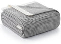 Amélie Home Chenille Throw Blanket, Soft Cozy Waffle Throw for Couch &
