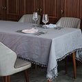 Linen Tablecloth - 60 x 108 Inch Taupe Grey, Rectangle/Oblong Table