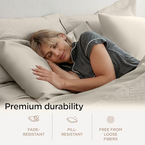 Threadmill 1200 Thread Count Supima Cotton Full Sheet Set, Sateen
