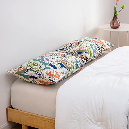 YuHeGuoJi Paisley Pillow Cases Set of 2 King 100% Cotton Boho Floral