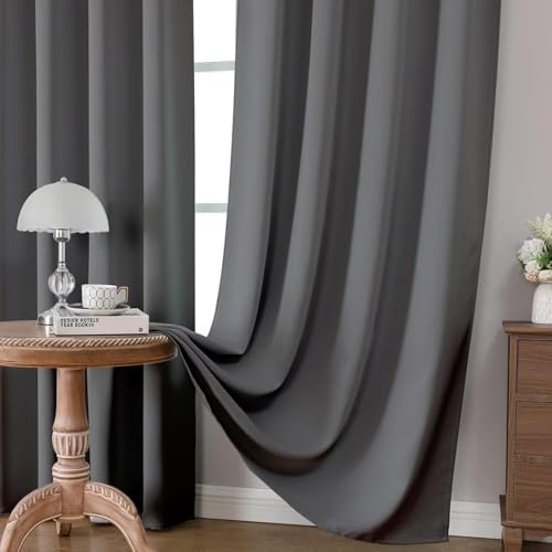 Joydeco Blackout Curtains 63 Inch Length 2 Panels Set, Thermal
