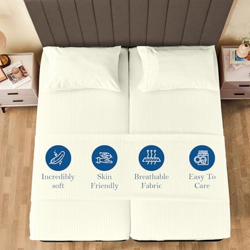 Split King Size 5-PCs Sheet Set for Adjustable Bed 1000 Thread Count