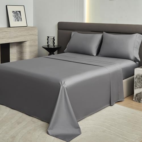 PURE ERA King Size Sheets Set Long Staple Cotton Sateen Cooling Bed
