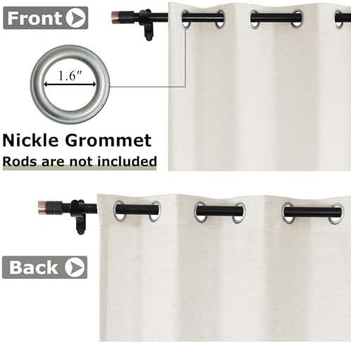 Frelement 120 Inches Extra Long Room Darkening Curtains for High