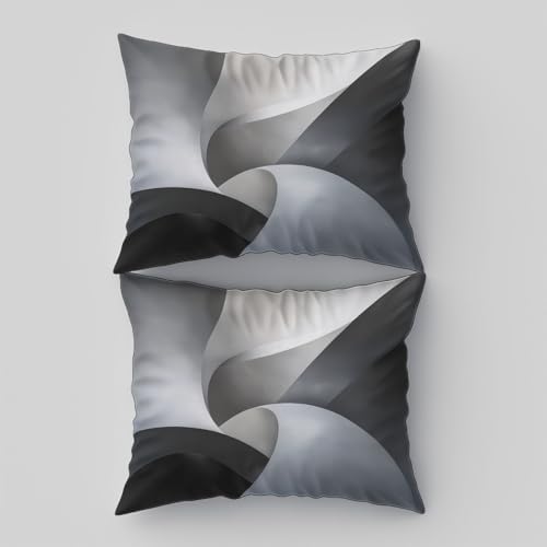 Queen Bedding Duvet Cover Set- Grey Printed 3 Piece Decorative