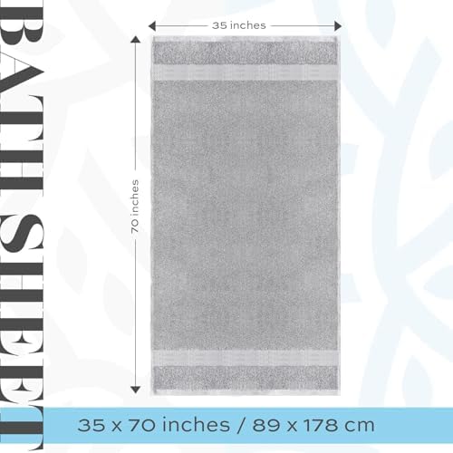 White Classic Luxury Bath Sheets Towels for Adults Extra Large