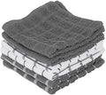 Ritz Terry Check Dish Cloth Set: Highly Absorbent & Super Soft - 100%