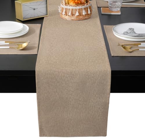 Solid Brown Table Runner and Placemats Set of 6 Solid Brown Mottling