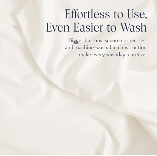 Brooklinen Percale Duvet Cover Crisp & Cooling - Full/Queen, Cream