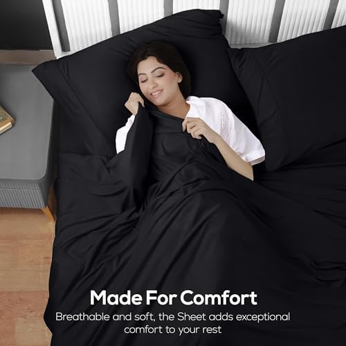 Utopia Bedding Jersey Knit Sheets 4 Piece, Cotton T-Shirt Feel, King