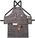 Multifunctional Work Apron Canvas Adjustable Back Straps Multiple